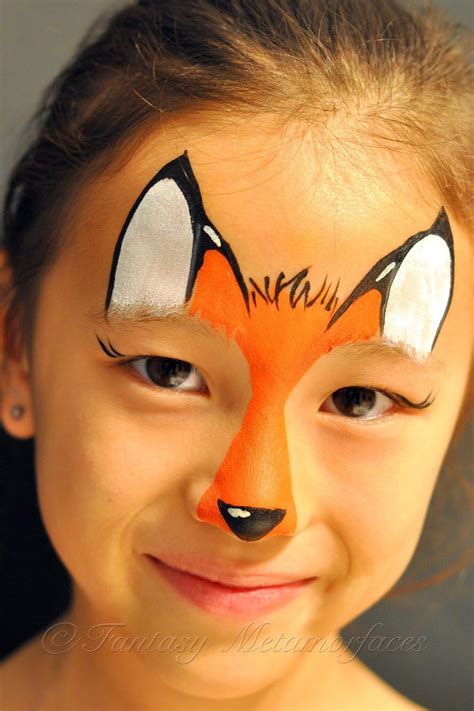 easy fox face paint|simple fox face.